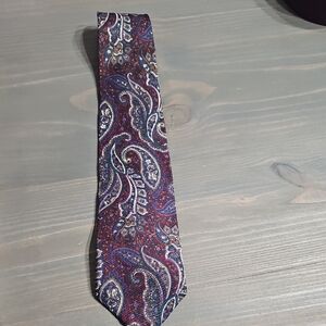 Christian Dior Elegant Paisley Tie - Purple and Blue (Vintage)